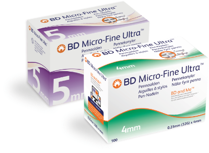 De nieuwe 4 mm en 5 mm BD Micro-Fine Ultra